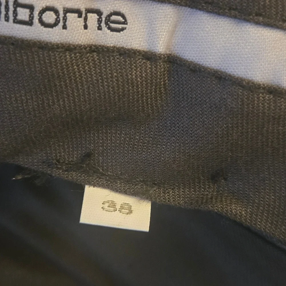 Claiborne Mens Vintage Worsted Wool Pleated Dress Pants Green 38W Unhemmed NWT